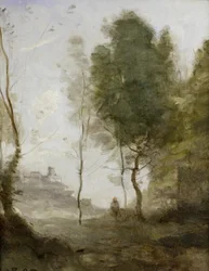 Estudio de paisaje - Recuerdo de Italia
